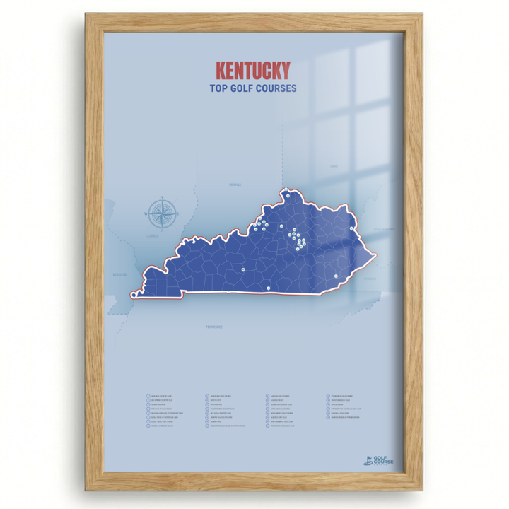 Map of Kentucky Golf Courses