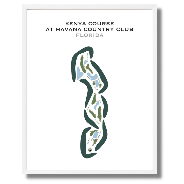 Kenya Course at Havana Country Club, Florida - Printed Golf Courses