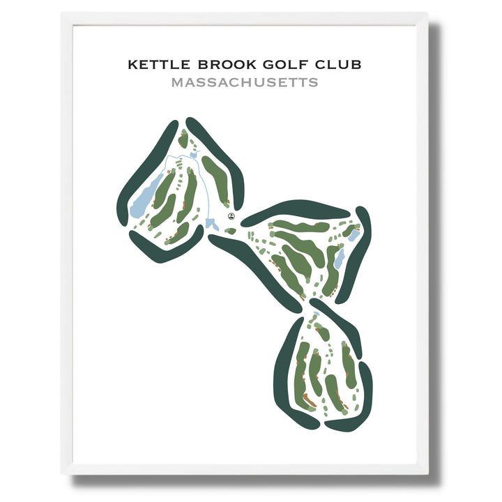 Kettle Brook Golf Club, Massachusetts - Printed Golf Courses