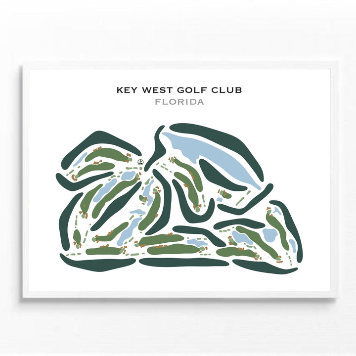 Key West Golf Club, Florida - Printed Golf Courses