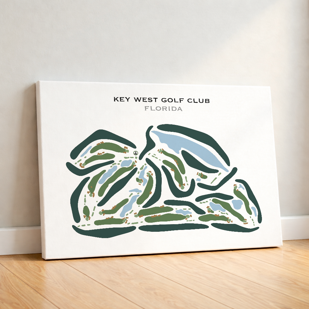 Key West Golf Club, Florida - Printed Golf Courses