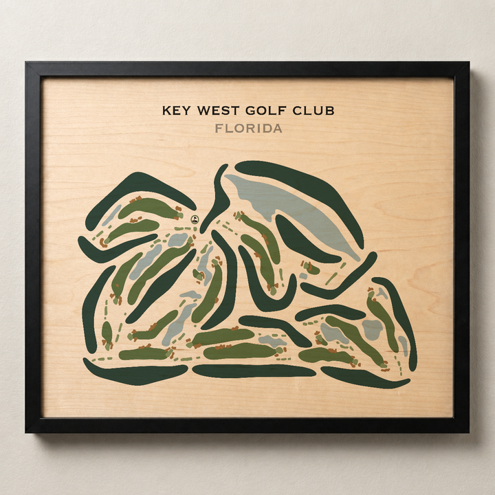 Key West Golf Club, Florida - Printed Golf Courses