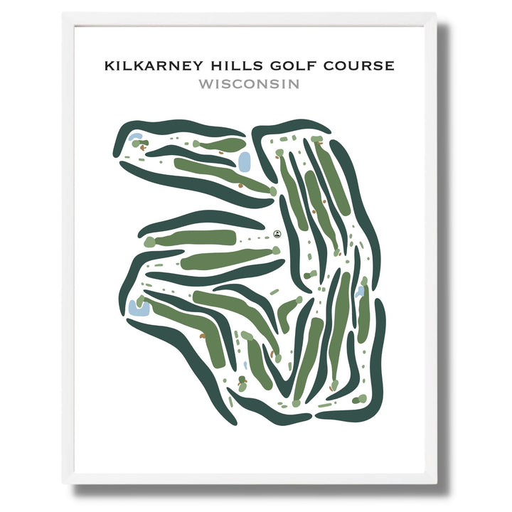 Kilkarney Hills Golf Course, Wisconsin - Printed Golf Courses