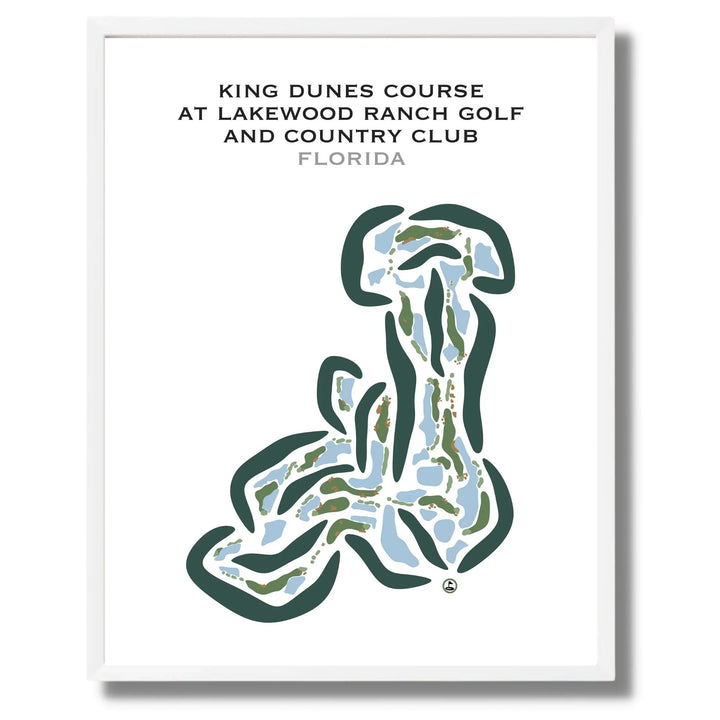 King Dunes Course at Lakewood Ranch Golf & Country Club, Florida - Printed Golf Courses