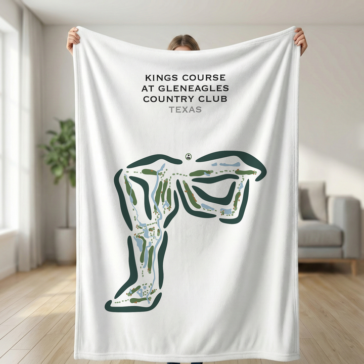 Kings Course at Gleneagles Country Club, Texas - Printed Golf Courses