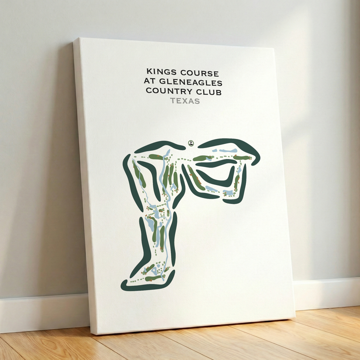 Kings Course at Gleneagles Country Club, Texas - Printed Golf Courses