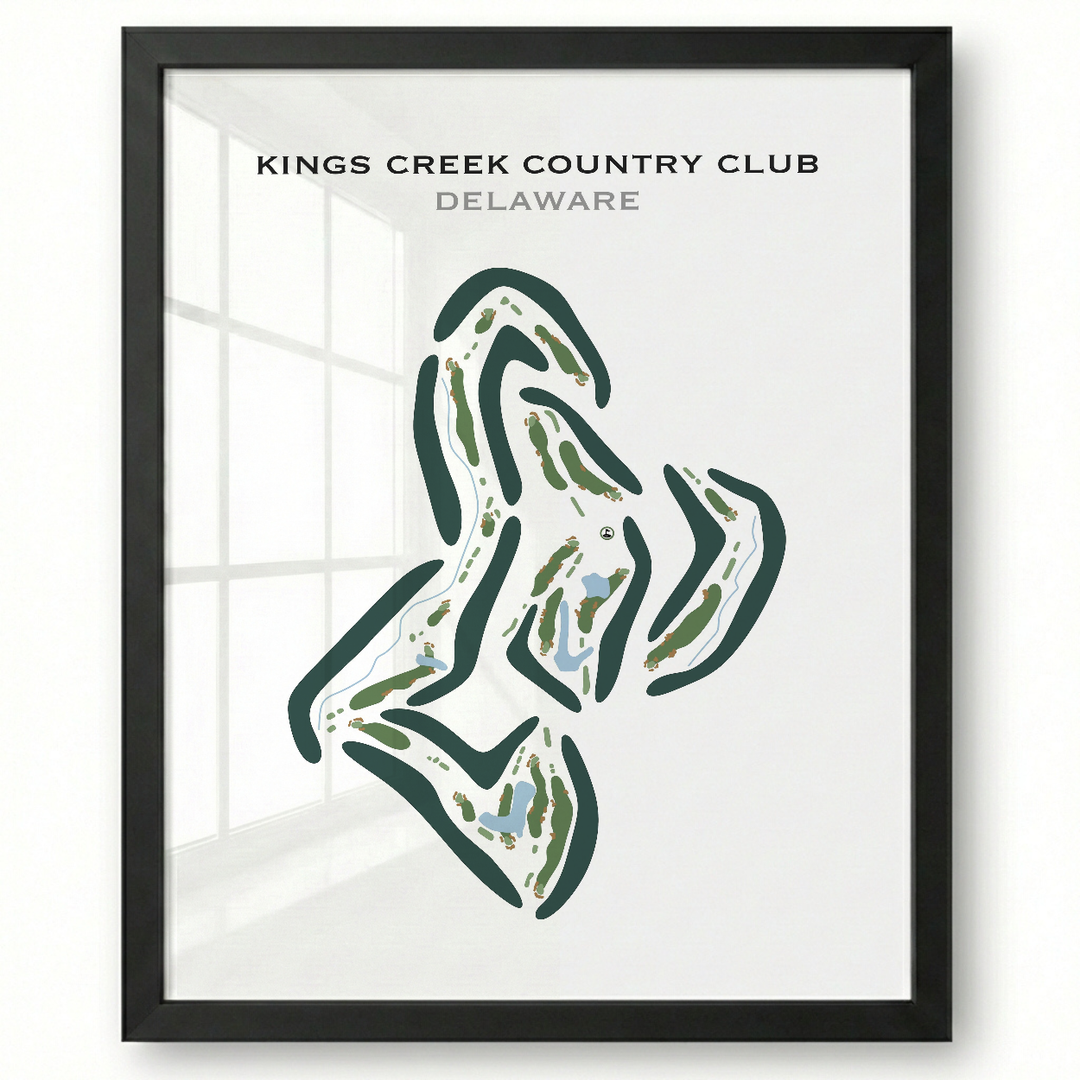 Kings Creek Country Club, Delaware - Printed Golf Courses