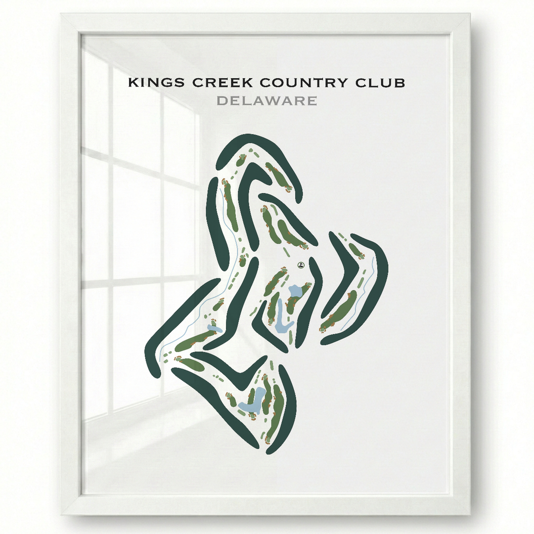 Kings Creek Country Club, Delaware - Printed Golf Courses