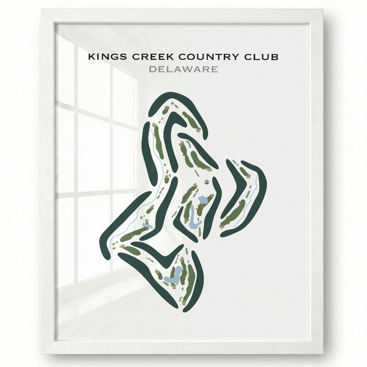 Kings Creek Country Club, Delaware - Printed Golf Courses