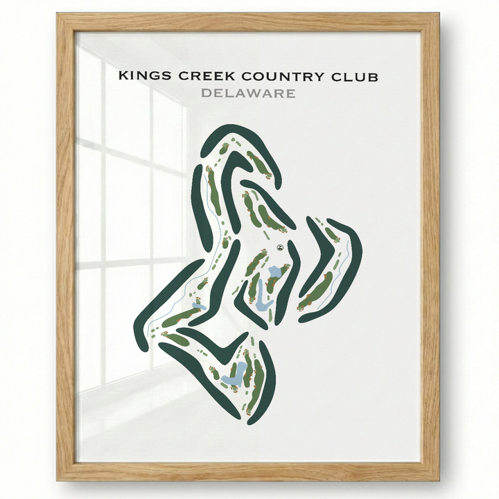 Kings Creek Country Club, Delaware - Printed Golf Courses