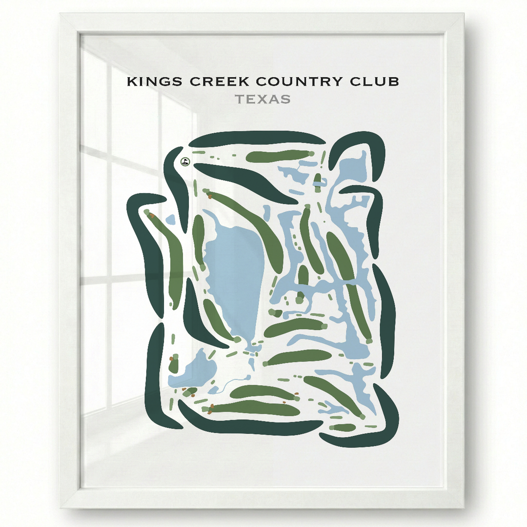 Kings Creek Country Club, Texas - Printed Golf Courses