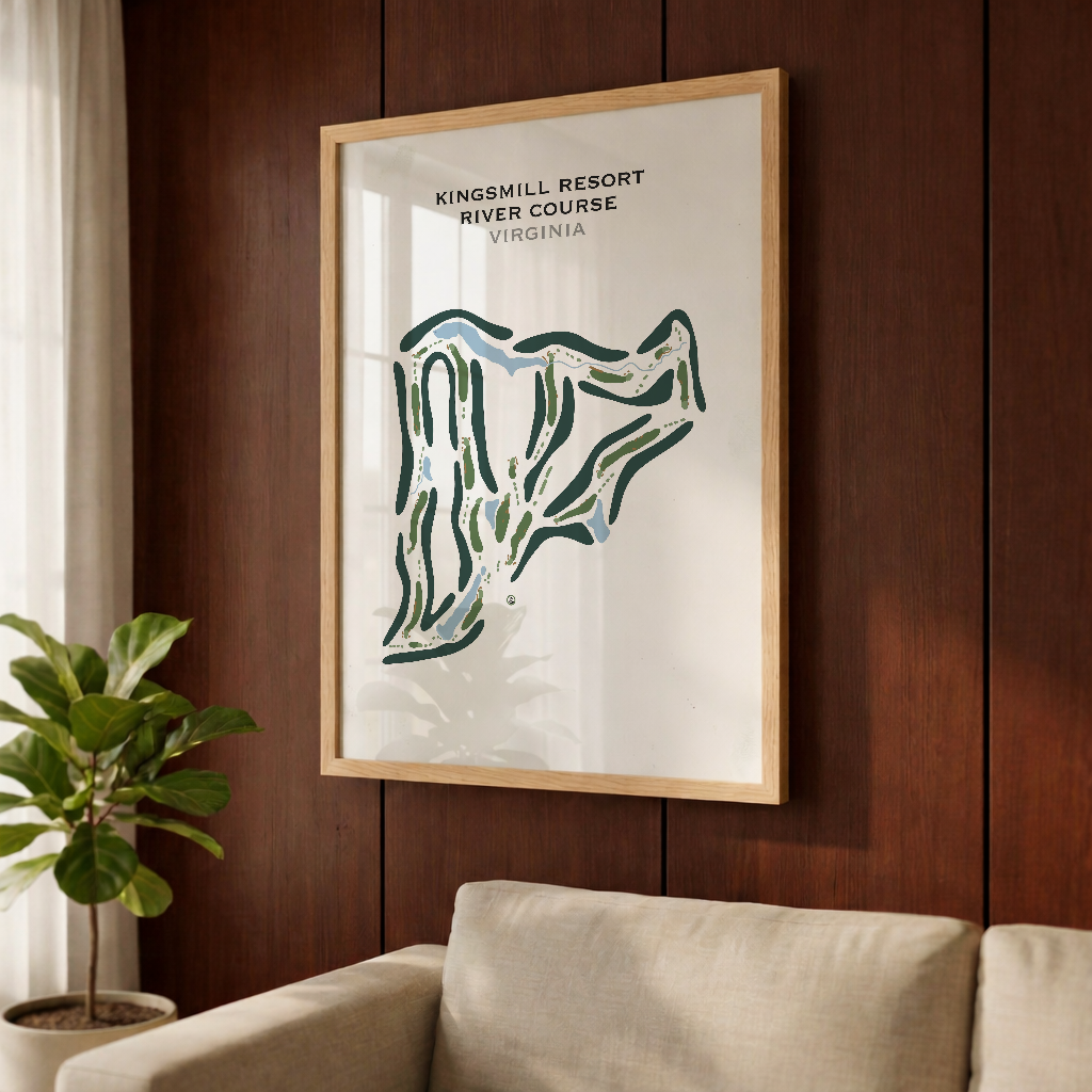 Kingsmill Resort, River Course, Virginia - Printed Golf Course