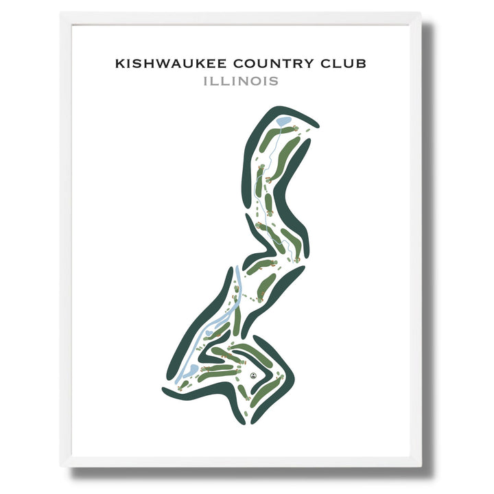 Kishwaukee Country Club, Illinois - Printed Golf Course