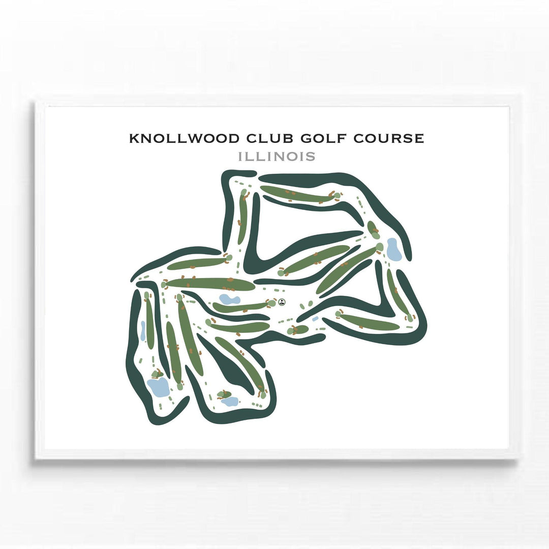 Knollwood Club Golf Course, Illinois - Printed Golf Courses - Golf Course Prints