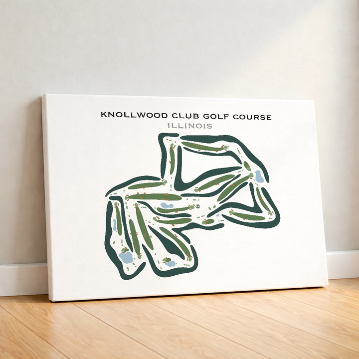 Knollwood Club Golf Course, Illinois - Printed Golf Courses
