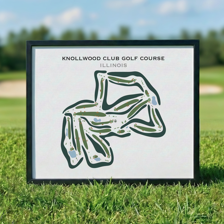 Knollwood Club Golf Course, Illinois - Printed Golf Courses