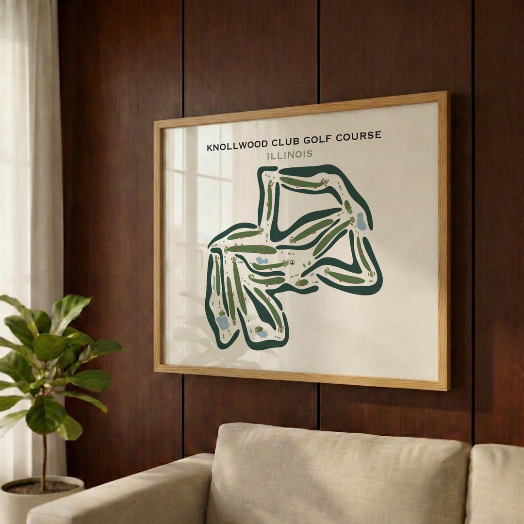 Knollwood Club Golf Course, Illinois - Printed Golf Courses