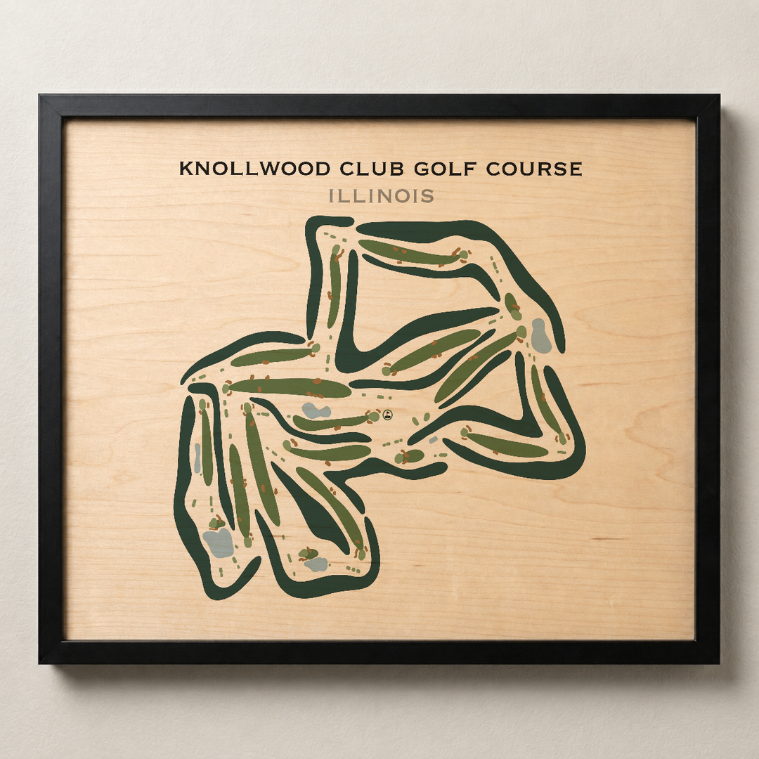 Knollwood Club Golf Course, Illinois - Printed Golf Courses