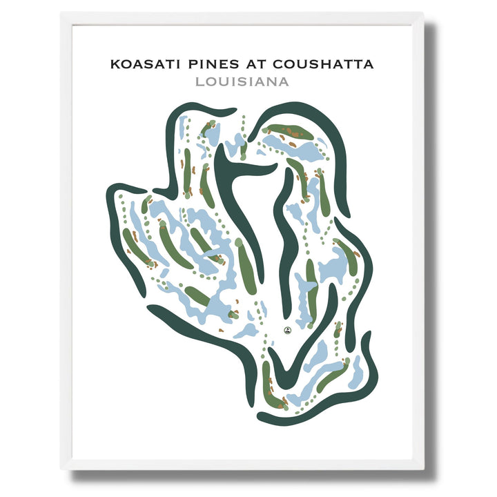 Koasati Pines at Coushatta, Louisiana - Printed Golf Courses
