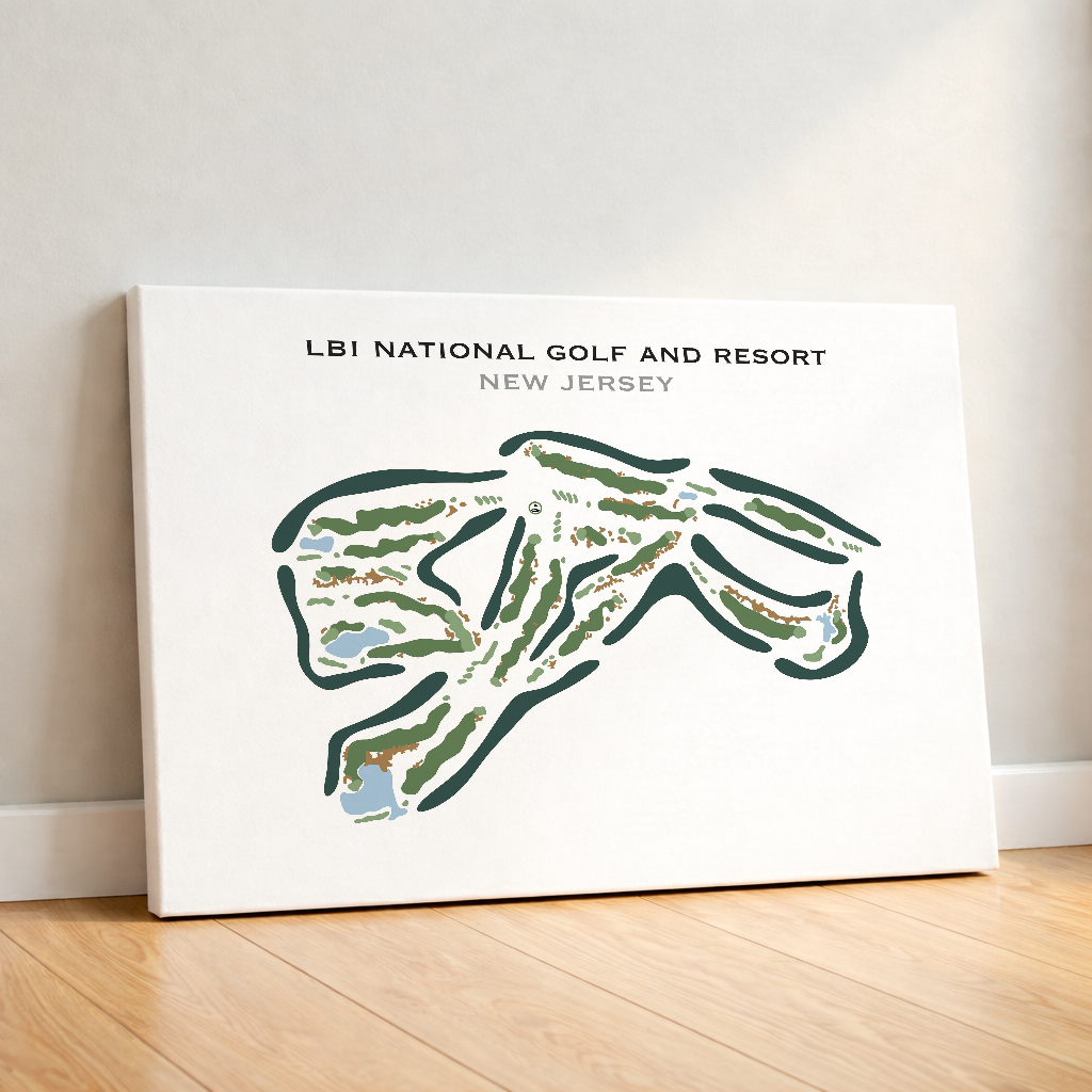 LBI National Golf Course, New Jersey - Printed Golf Course