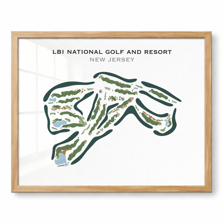 LBI National Golf Course, New Jersey - Printed Golf Course