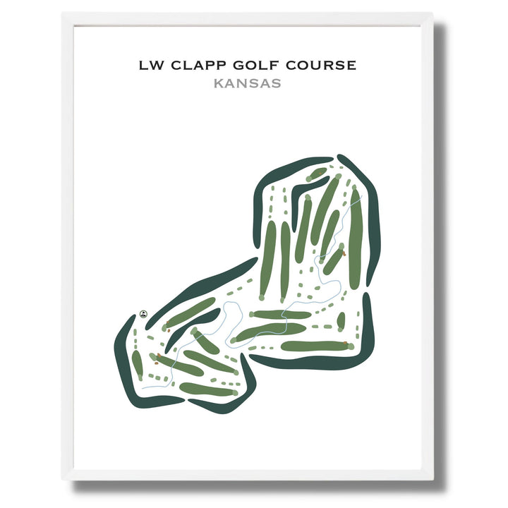 L W Clapp Golf Club, Kansas - Printed Golf Courses