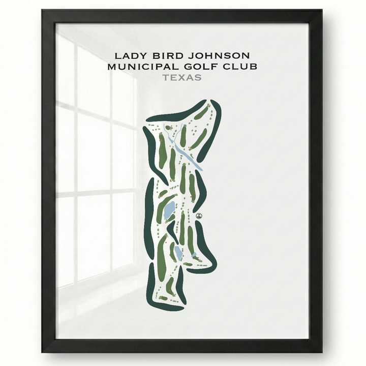Lady Bird Johnson Municipal Golf Club, Texas - Printed Golf Courses