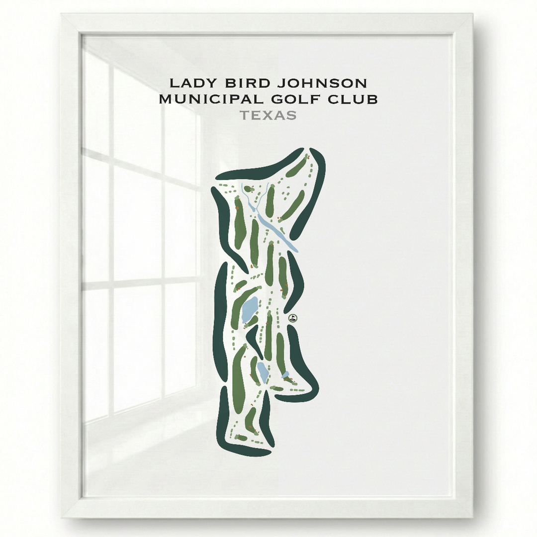 Lady Bird Johnson Municipal Golf Club, Texas - Printed Golf Courses