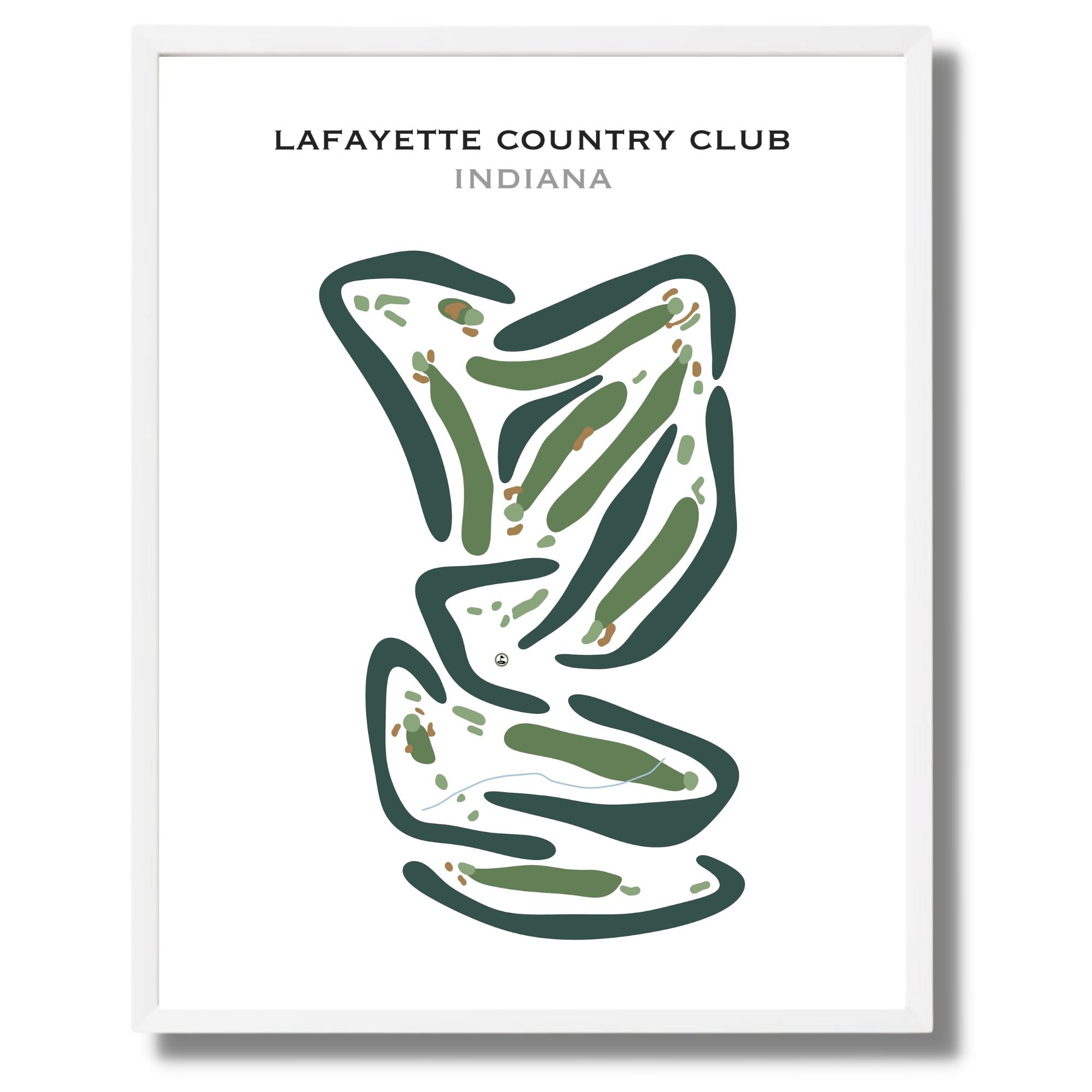 Buy the best printed golf course Lafayette Country Club, Indiana - Print /  11x14 Inches / No Option Available - Golf Course Prints