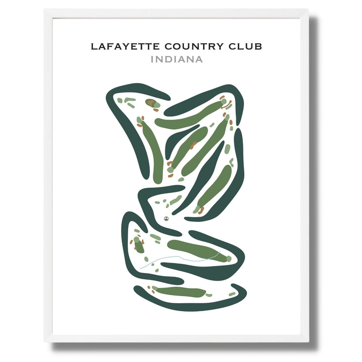 Lafayette Country Club, Indiana - Printed Golf Courses