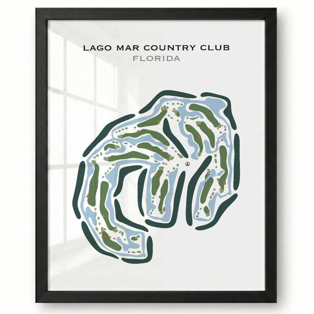 Lago Mar Country Club, Florida - Printed Golf Courses