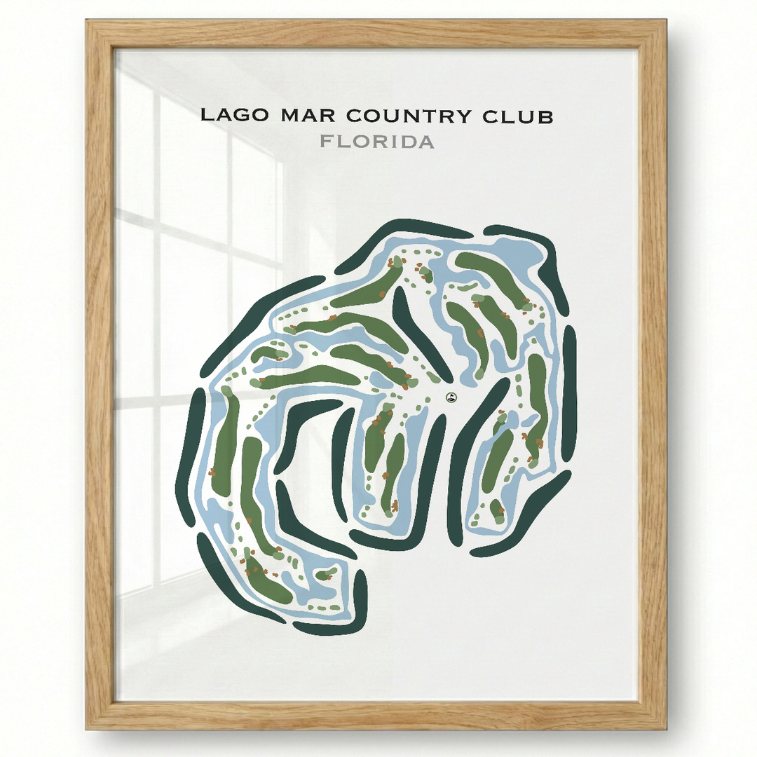 Lago Mar Country Club, Florida - Printed Golf Courses