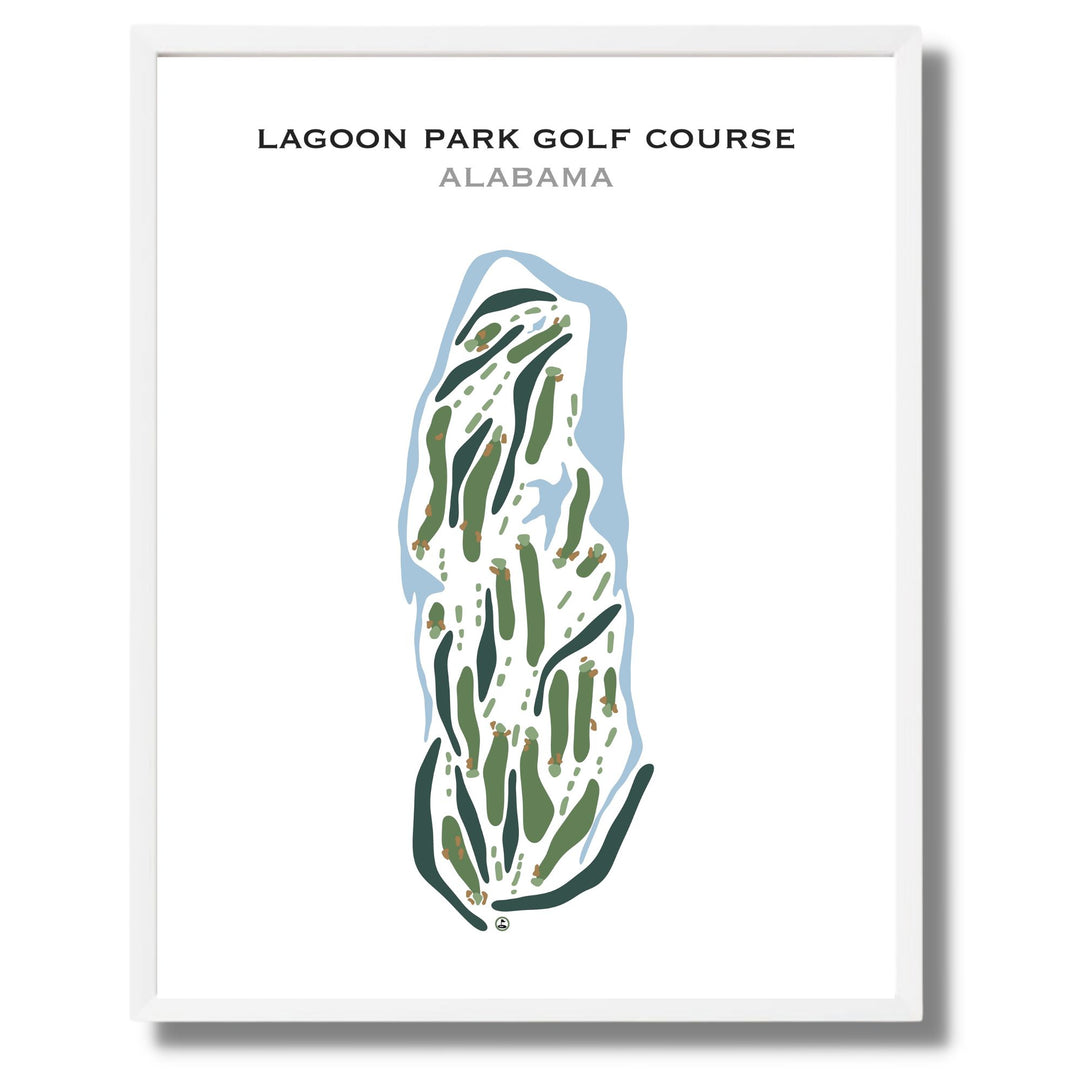 Lagoon Park Golf Course, Alabama - Printed Golf Courses