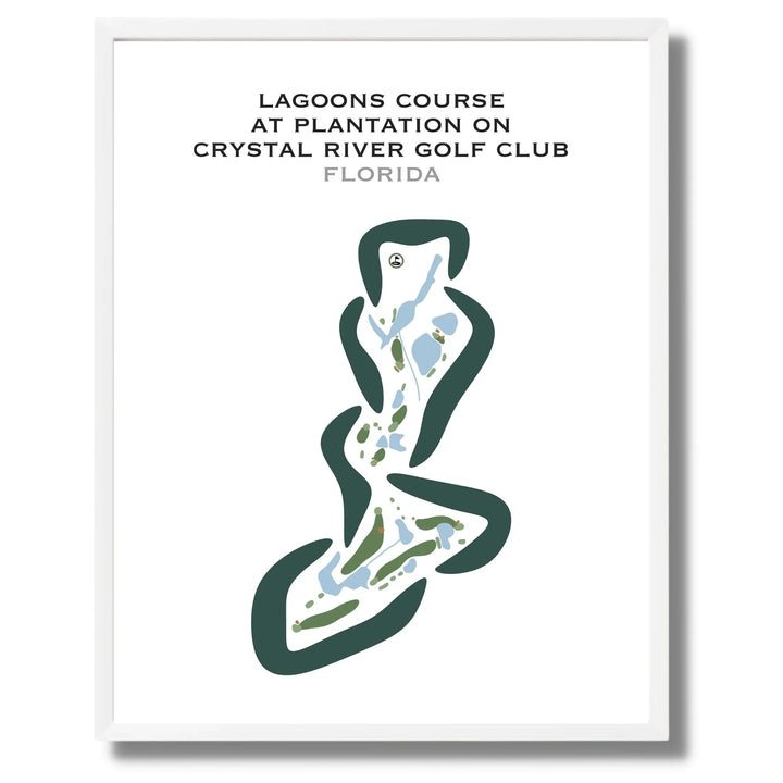 Lagoons Course at Plantation on Crystal River Club, Florida - Printed Golf Courses