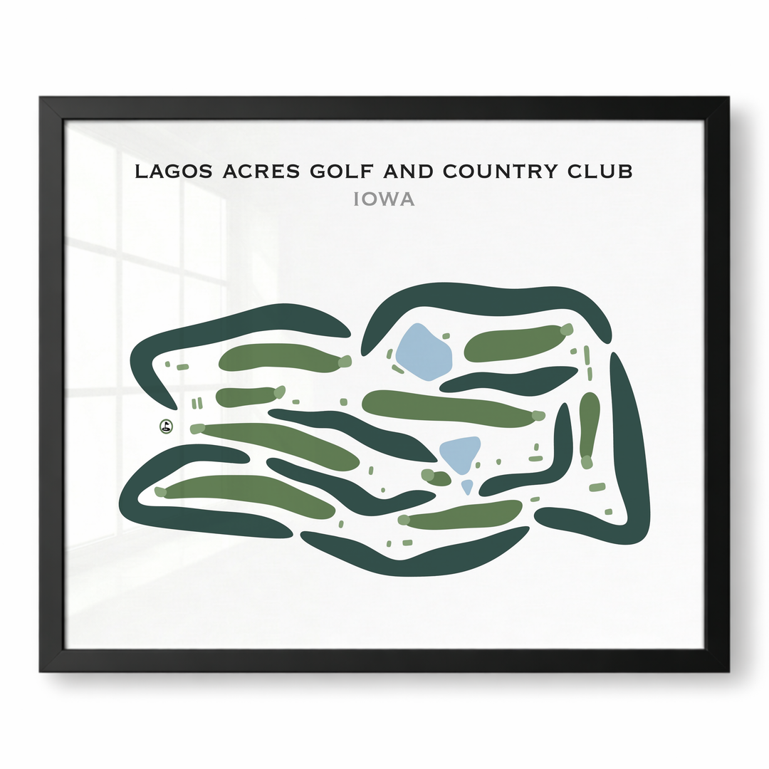Lagos Acres Golf and County Club, Iowa - Printed Golf Courses