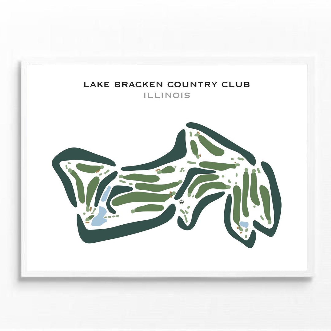 Lake Bracken Country Club, Illinois - Printed Golf Courses