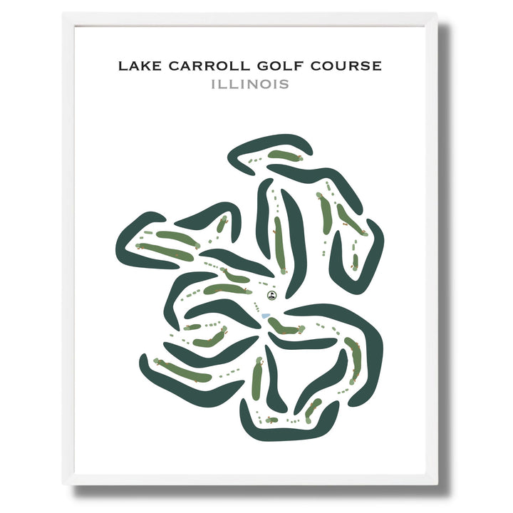 Lake Carroll Golf Course, Illinois - Printed Golf Courses