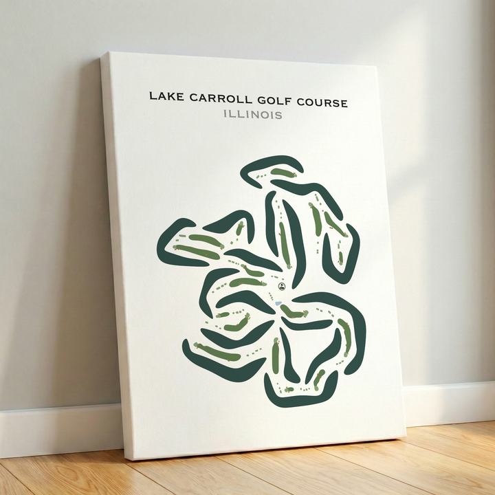 Lake Carroll Golf Course, Illinois - Printed Golf Course