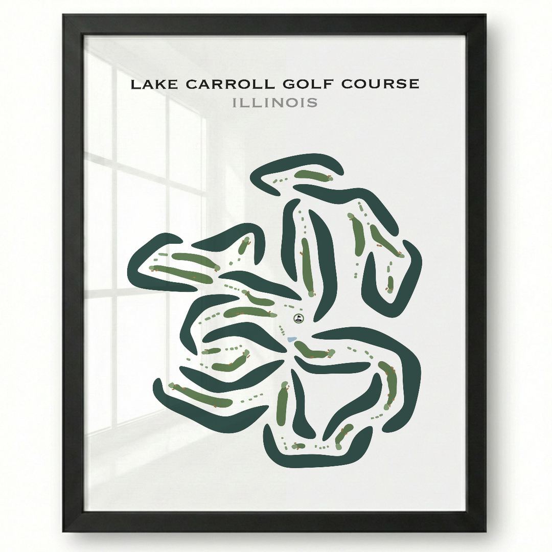 Lake Carroll Golf Course, Illinois - Printed Golf Course