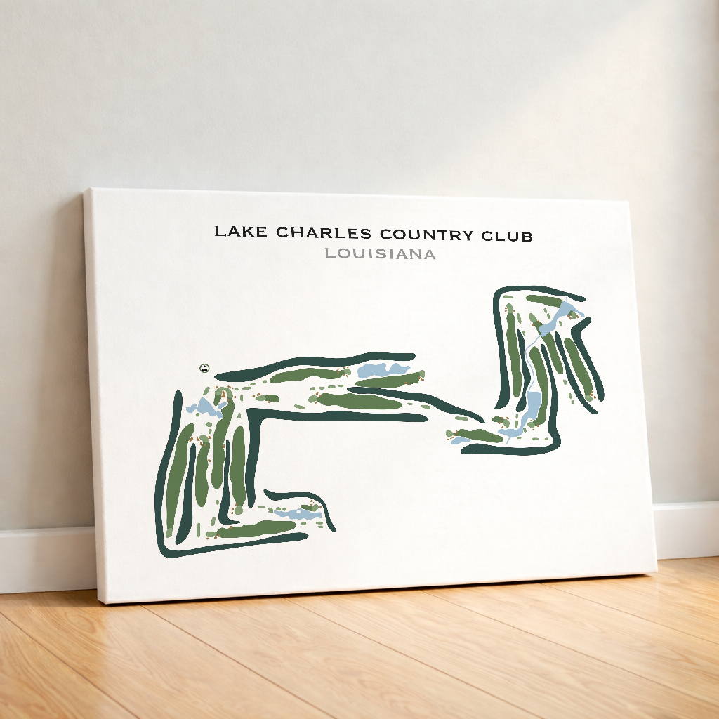 Lake Charles Country Club, Louisiana - Printed Golf Courses