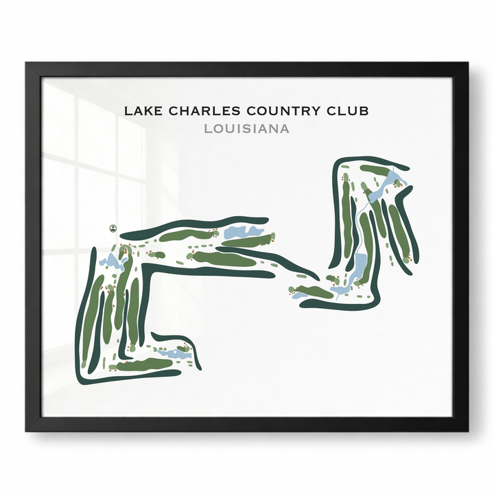 Lake Charles Country Club, Louisiana - Printed Golf Courses