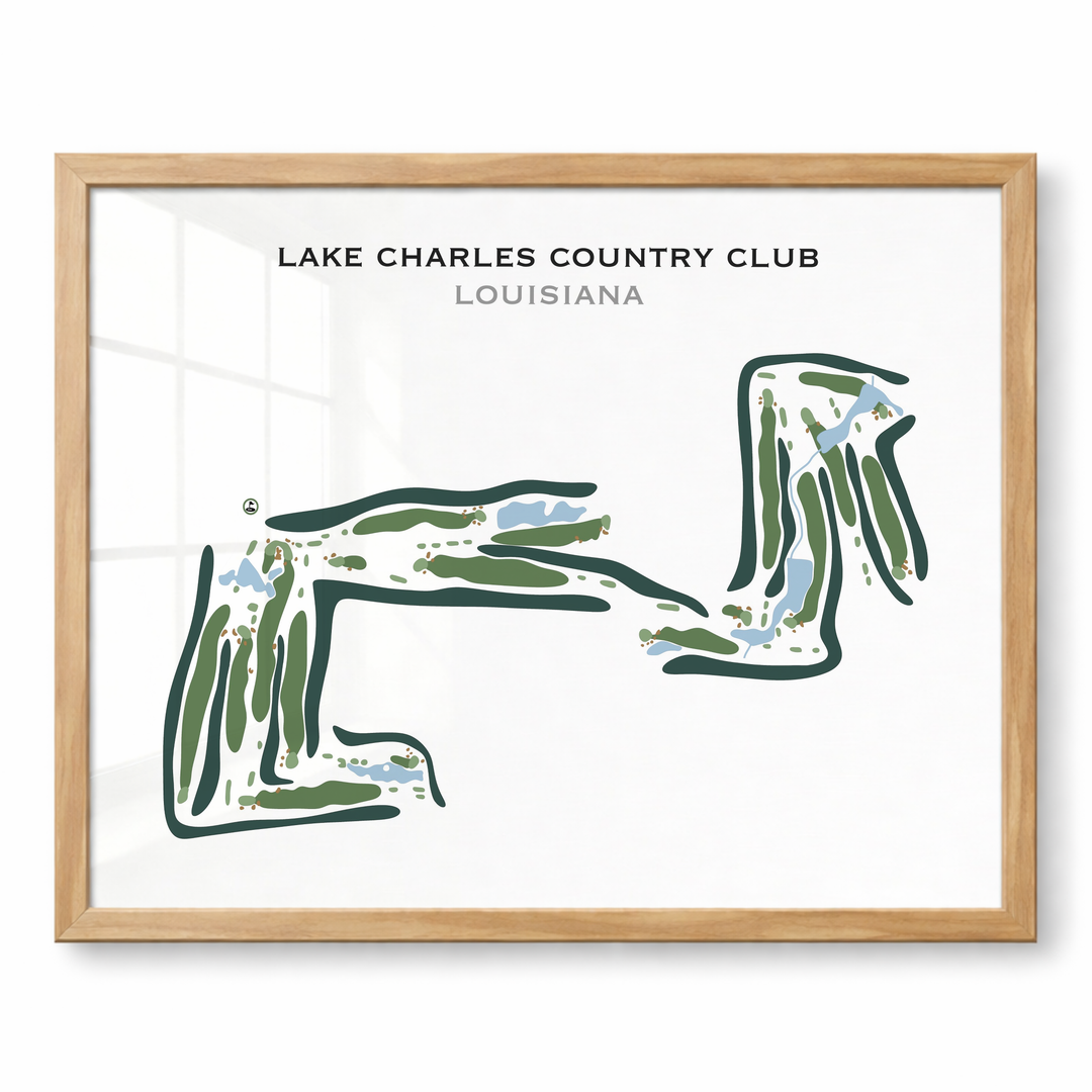 Lake Charles Country Club, Louisiana - Printed Golf Courses