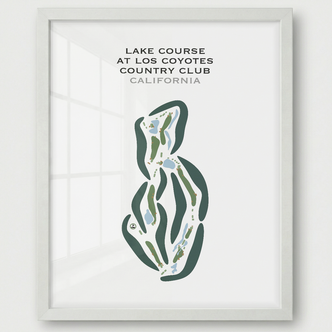 Lake Course at Los Coyotes Country Club, California - Printed Golf Courses