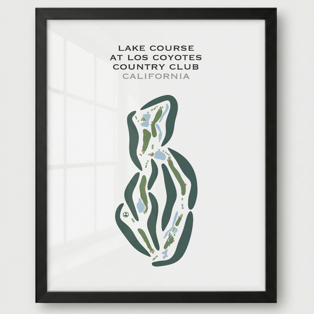 Lake Course at Los Coyotes Country Club, California - Printed Golf Courses