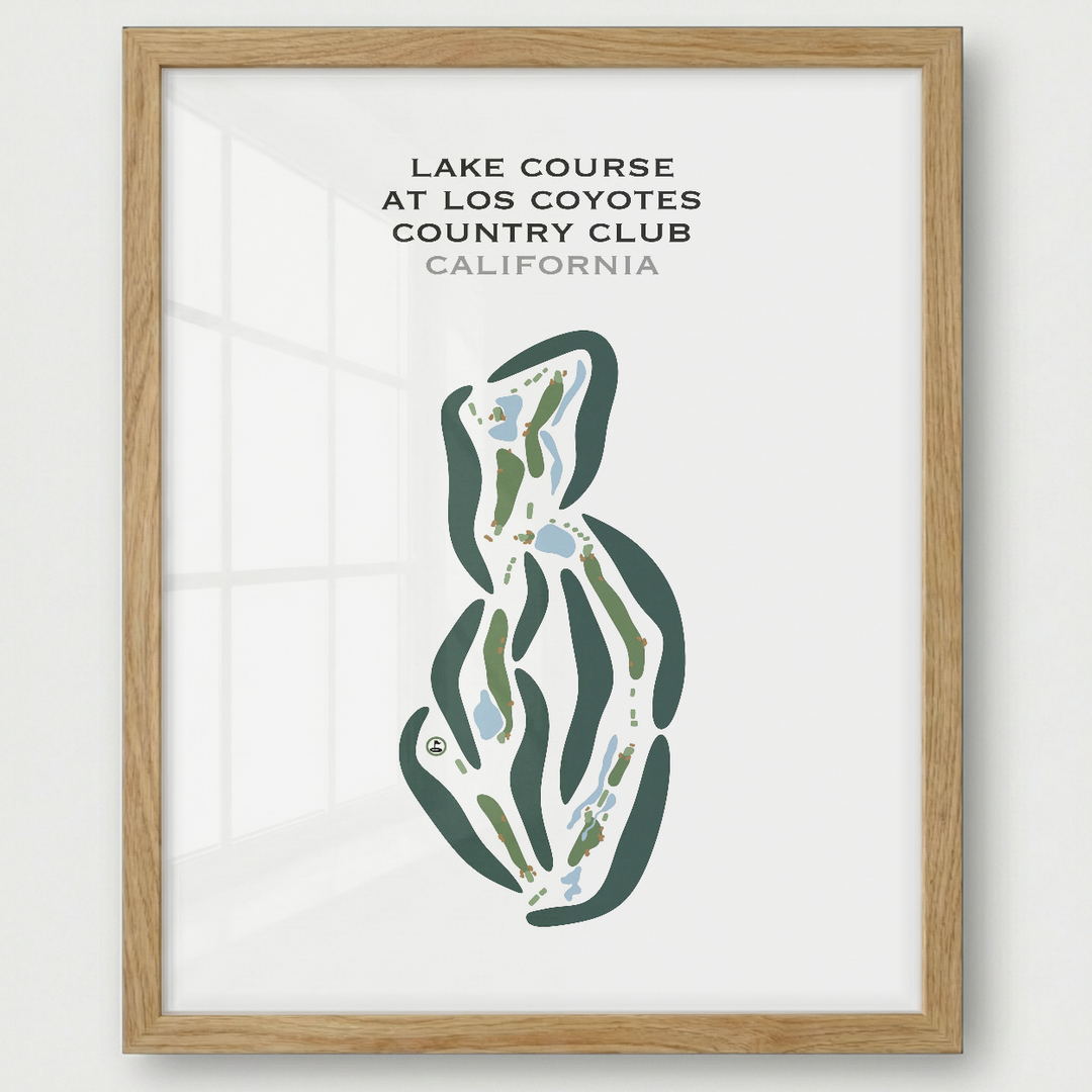 Lake Course at Los Coyotes Country Club, California - Printed Golf Courses