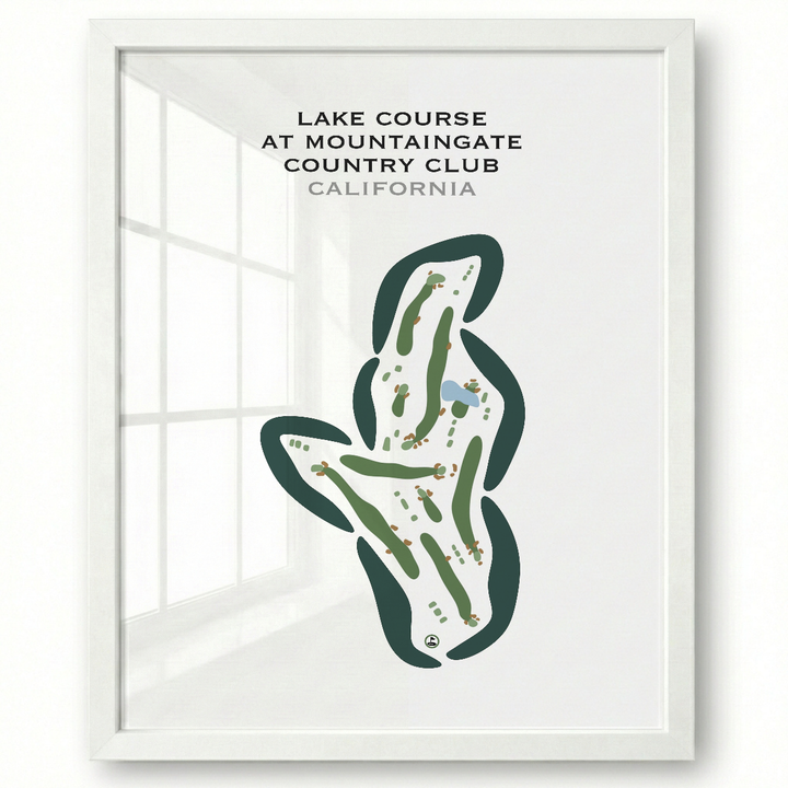 Lake Course at Mountain Gate Country Club, California - Printed Golf Courses