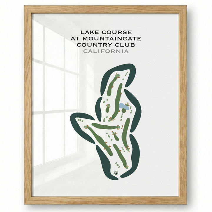 Lake Course at Mountain Gate Country Club, California - Printed Golf Courses