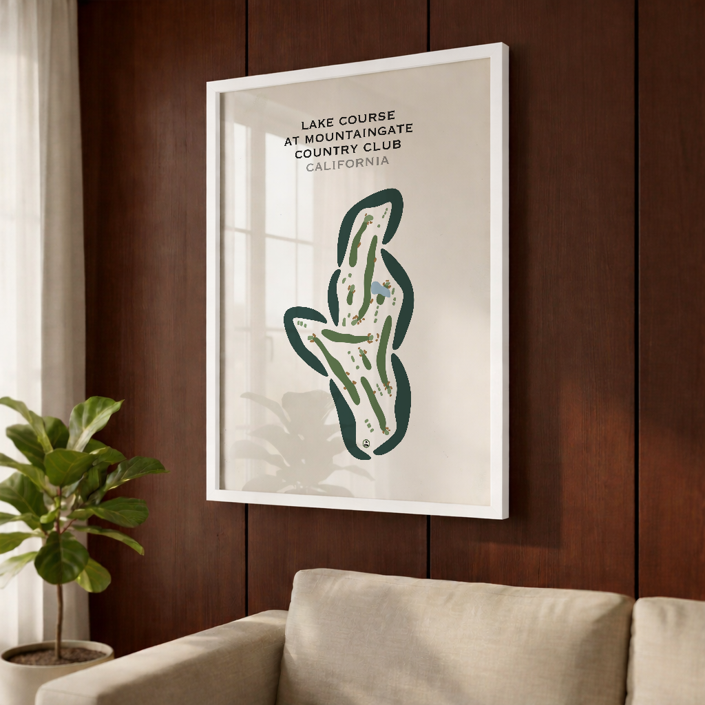 Lake Course at Mountain Gate Country Club, California - Printed Golf Courses