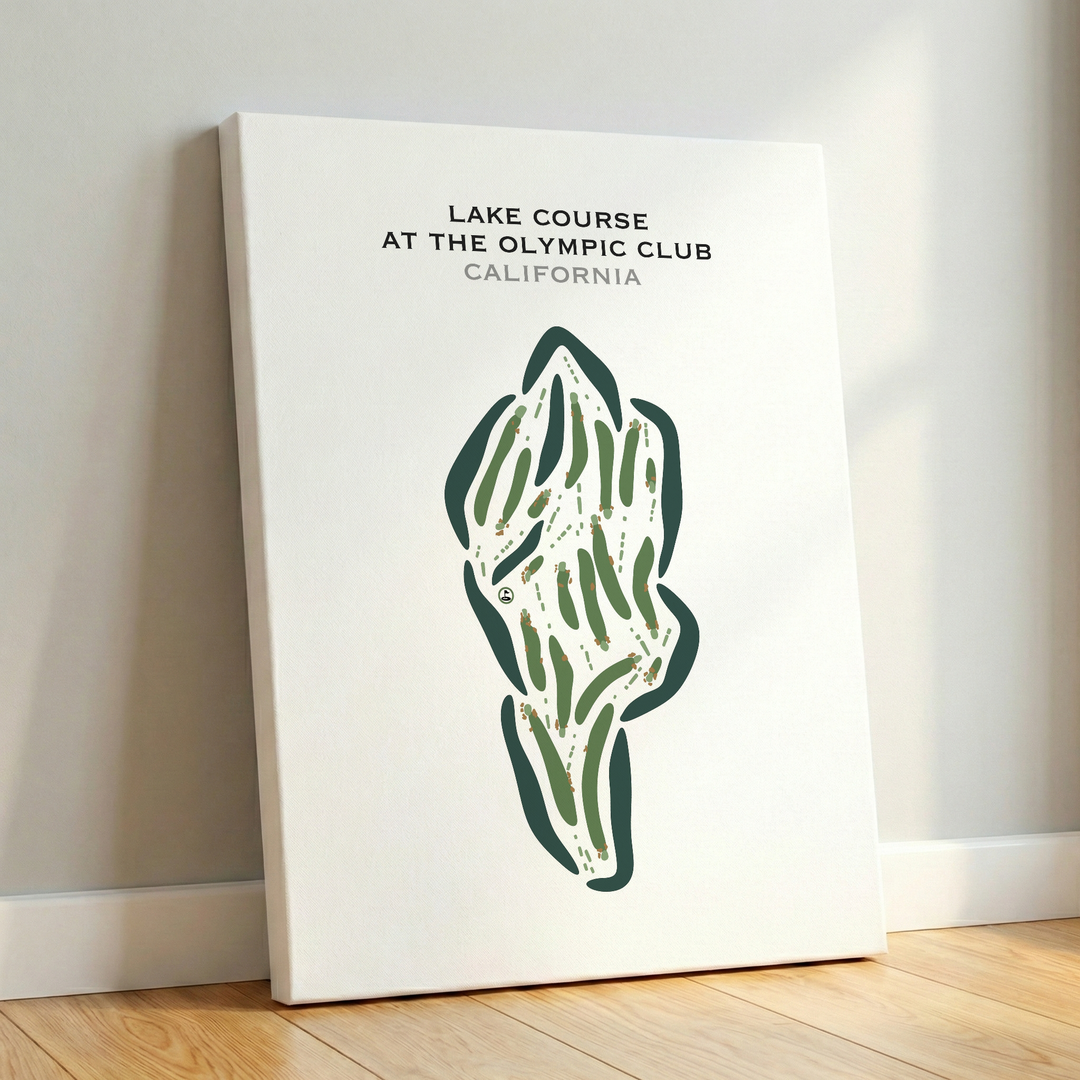 Lake Course at The Olympic Club, California - Printed Golf Courses