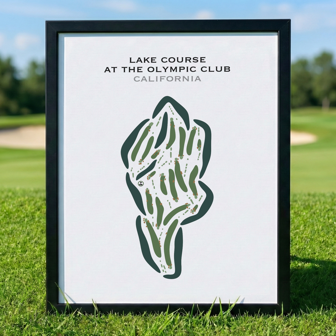 Lake Course at The Olympic Club, California - Printed Golf Courses